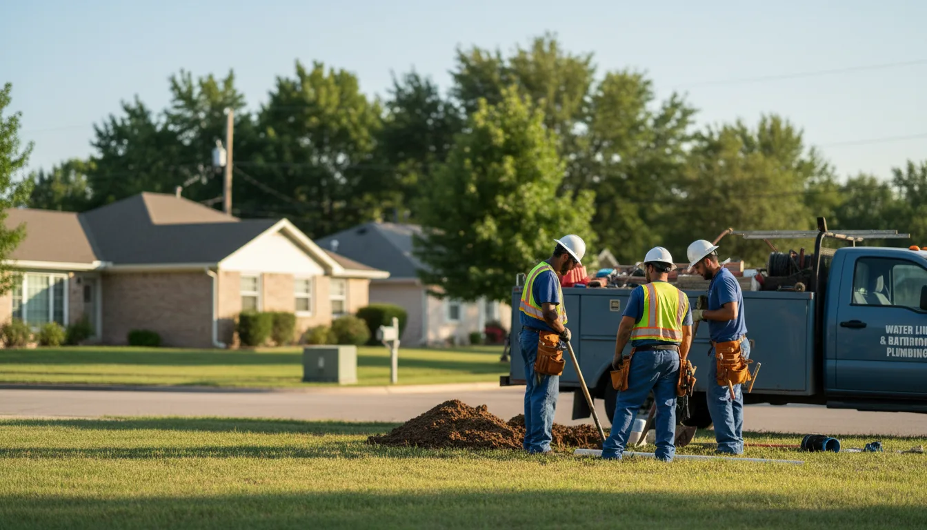 Residential water line and bathroom plumbing service in Earl Park, IN